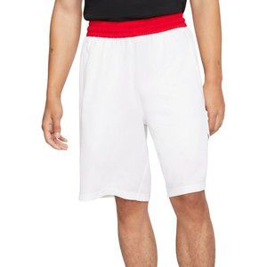 Nike Dry HBR Basketball Shorts Men's Running Training White Red CU4327-100